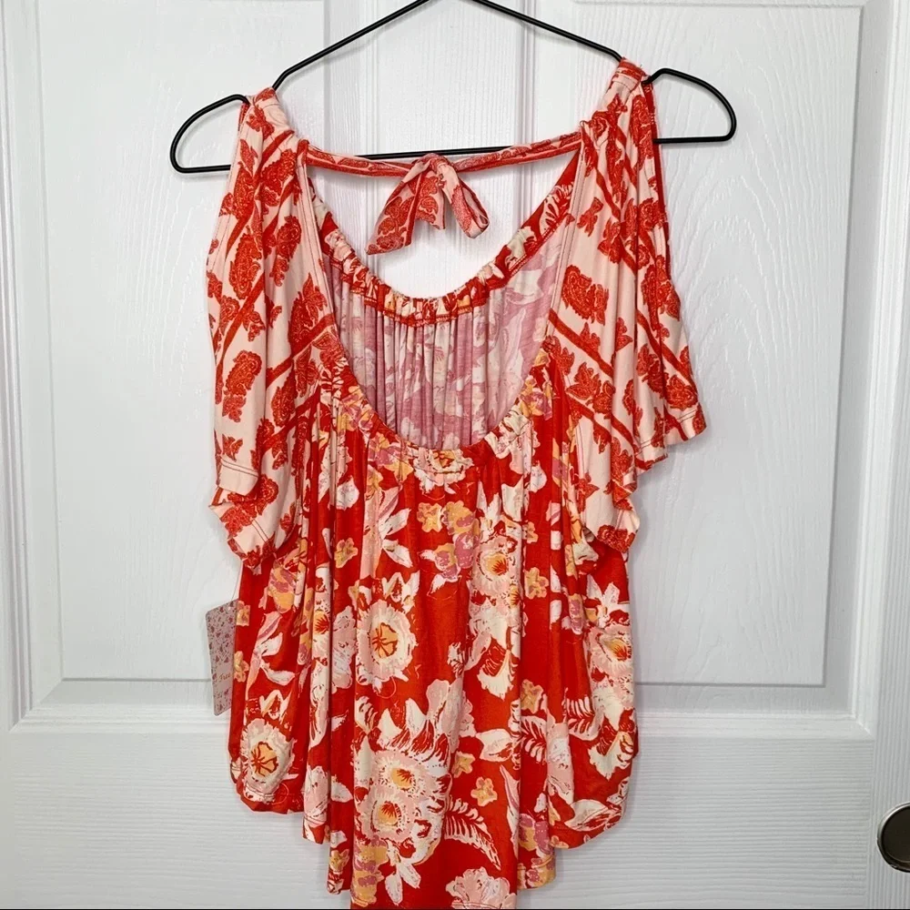 Free People Floral Blouse Sz Small